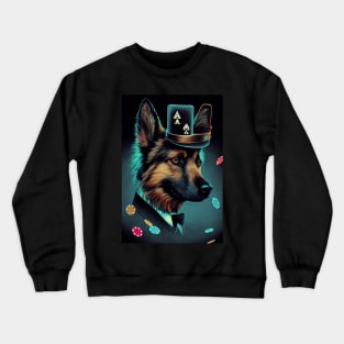 German Shepherd Poker Player Crewneck Sweatshirt